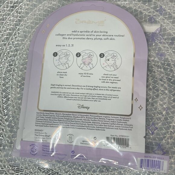 The crème Shop Disney Tinker Bell Eye Shadow Palette and Face Mask NWT - Picture 9 of 9